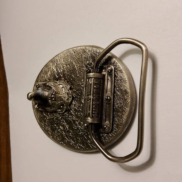 Vtg.Michelin Man Belt Buckle Silvertone 3D. - Picture 3 of 6